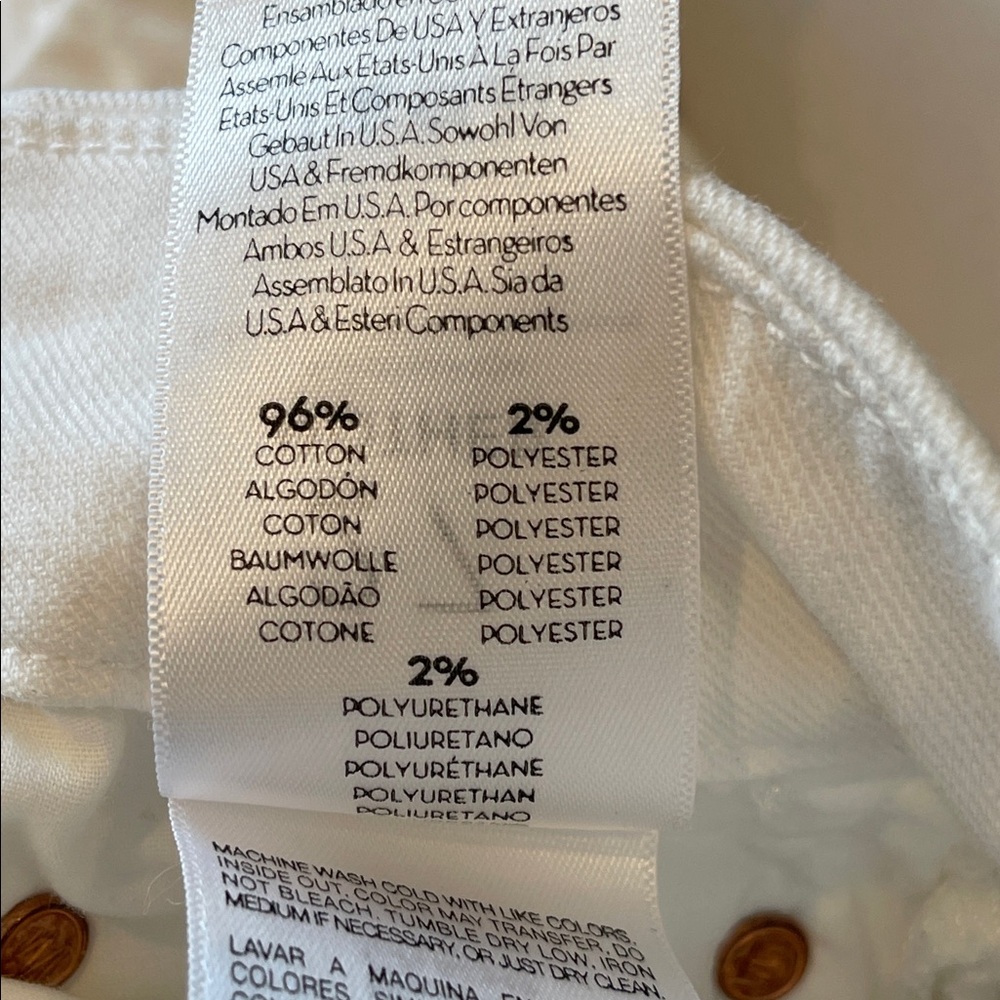 MOTHER The Looker Crop Jeans Glass Slipper Wash White Denim Size 27 High Waist - Picture 7 of 7